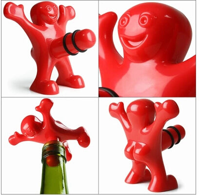 Red Man Wine Stopper