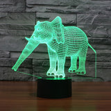 3D ELEPHANT COLOR CHANGING LIGHT - Bladeless 3D