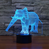 3D ELEPHANT COLOR CHANGING LIGHT - Bladeless 3D