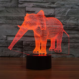 3D ELEPHANT COLOR CHANGING LIGHT - Bladeless 3D