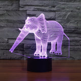 3D ELEPHANT COLOR CHANGING LIGHT - Bladeless 3D