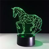 3D HORSE COLOR CHANGING LIGHT - Bladeless 3D