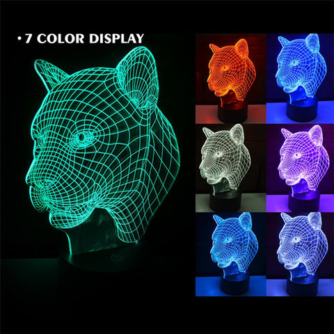 3D LEOPARD COLOR CHANGING LIGHT - Bladeless 3D