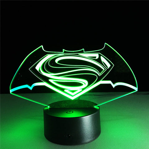 Superman and Batman 3D light - Bladeless 3D