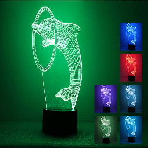 3D DOLPHIN COLOR CHANGING LIGHT - Bladeless 3D