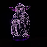 3D YODA COLOR CHANGING LIGHT - Bladeless 3D