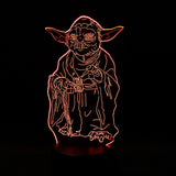 3D YODA COLOR CHANGING LIGHT - Bladeless 3D