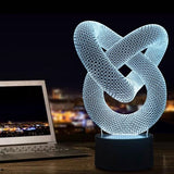 3D MODERN ART COLOR CHANGING LIGHT - Bladeless 3D