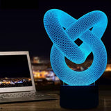 3D MODERN ART COLOR CHANGING LIGHT - Bladeless 3D