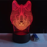 3D WOLF COLOR CHANGING LIGHT - Bladeless 3D