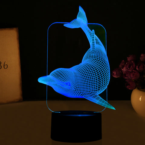 3D DOLPHIN COLOR CHANGING LIGHT - Bladeless 3D