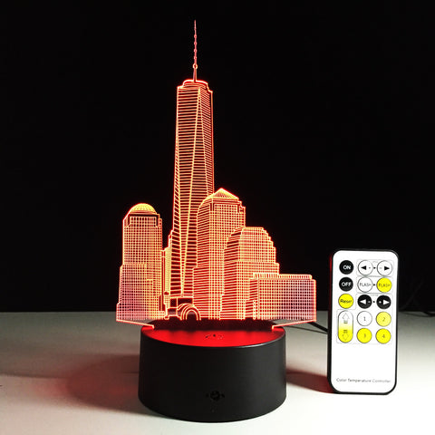 3D NYC COLOR CHANGING LIGHT - Bladeless 3D