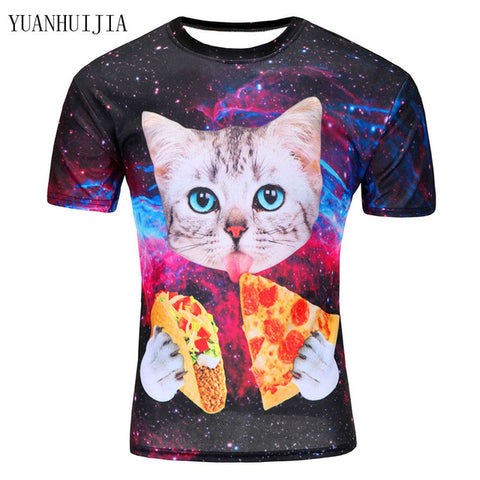 3D Pizza and Taco Cat Shirt - Bladeless 3D