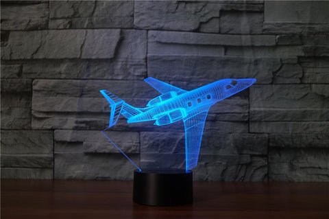 3D AIR PLANE COLOR CHANGING LIGHT - Bladeless 3D