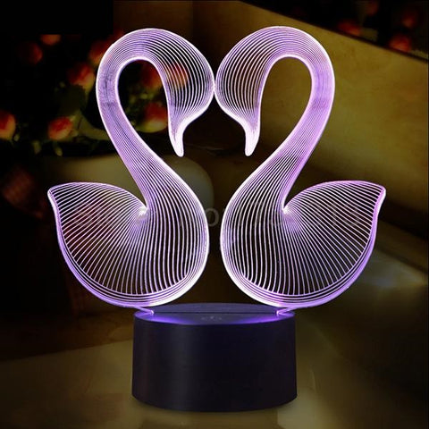 3D SWAN COLOR CHANGING LIGHT - Bladeless 3D