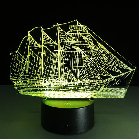 3D SHIP COLOR CHANGING LIGHT - Bladeless 3D