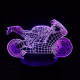 3D RACE MOTOR COLOR CHANGING LIGHT - Bladeless 3D