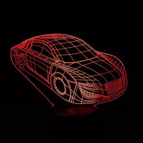 3D RACE CAR COLOR CHANGING LIGHT - Bladeless 3D